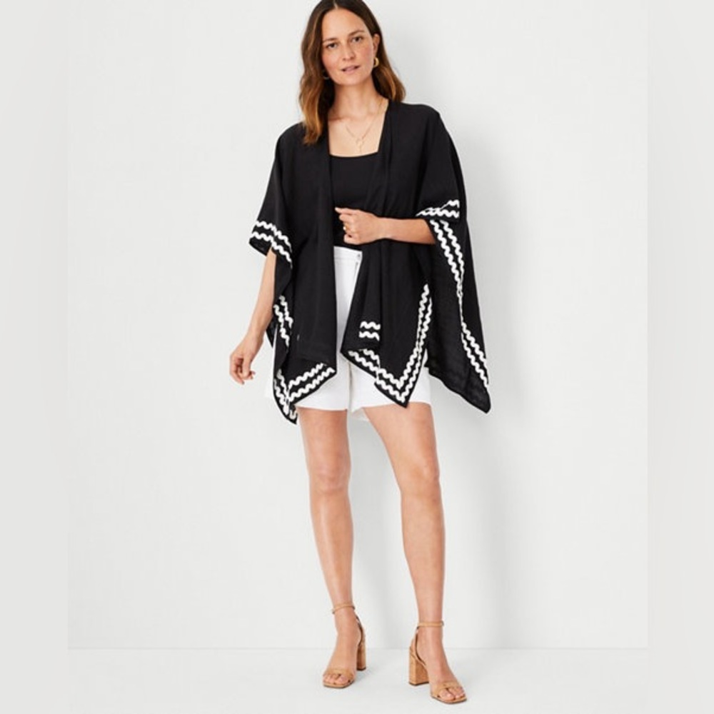 Ann Taylor Ric Rac Open Poncho 613650